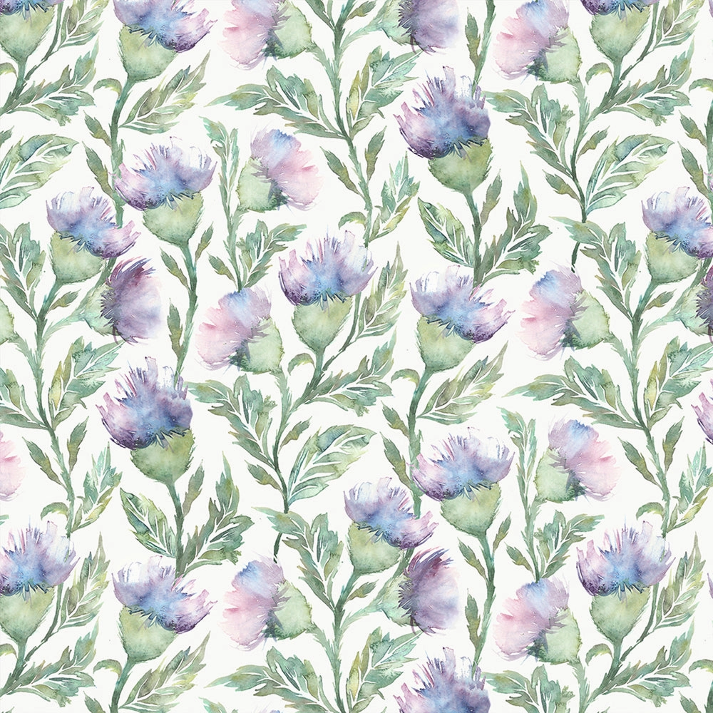 Ettrick Printed Cotton Made to Measure Roman Blinds Heather Cream
