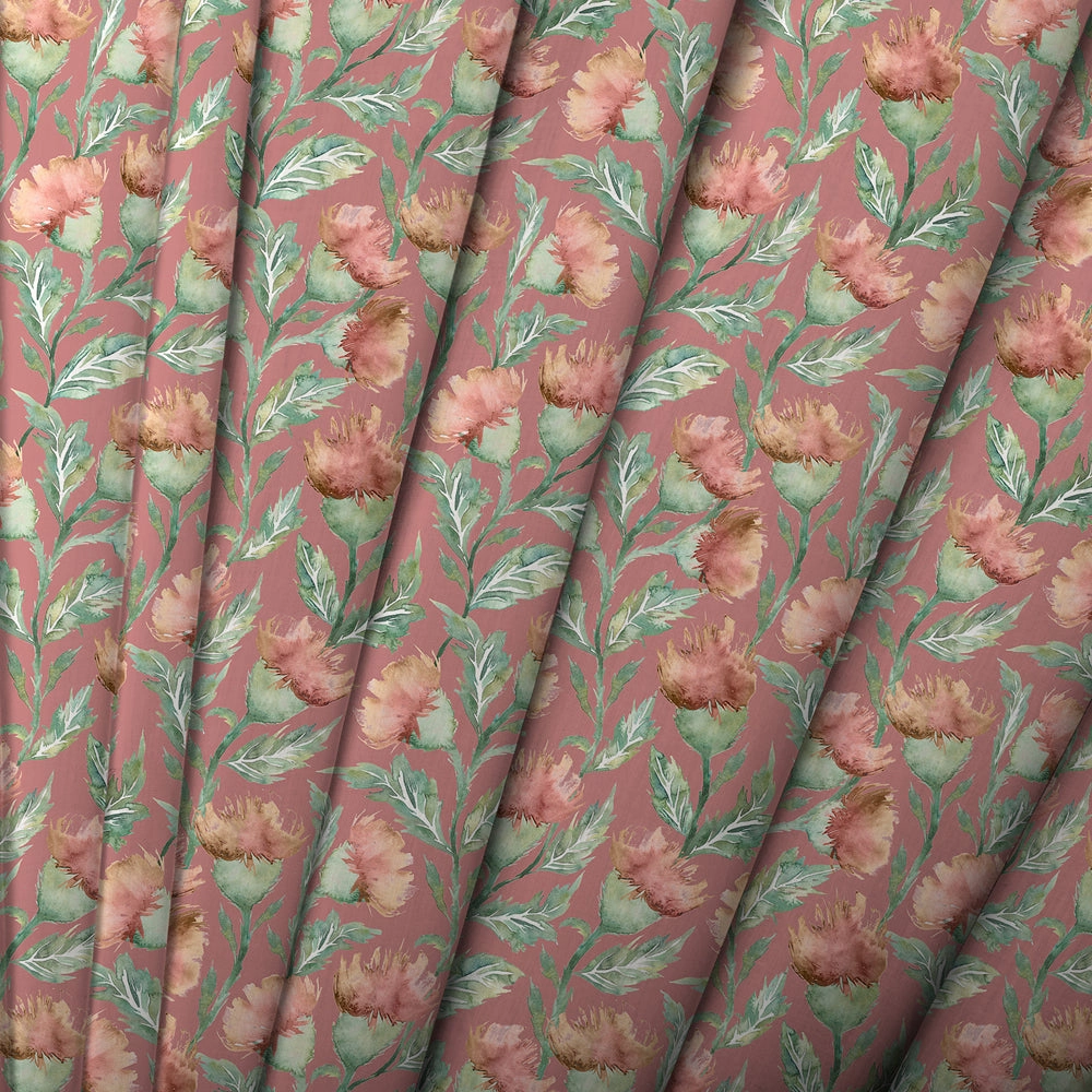 Ettrick Printed Made to Measure Curtains Rust