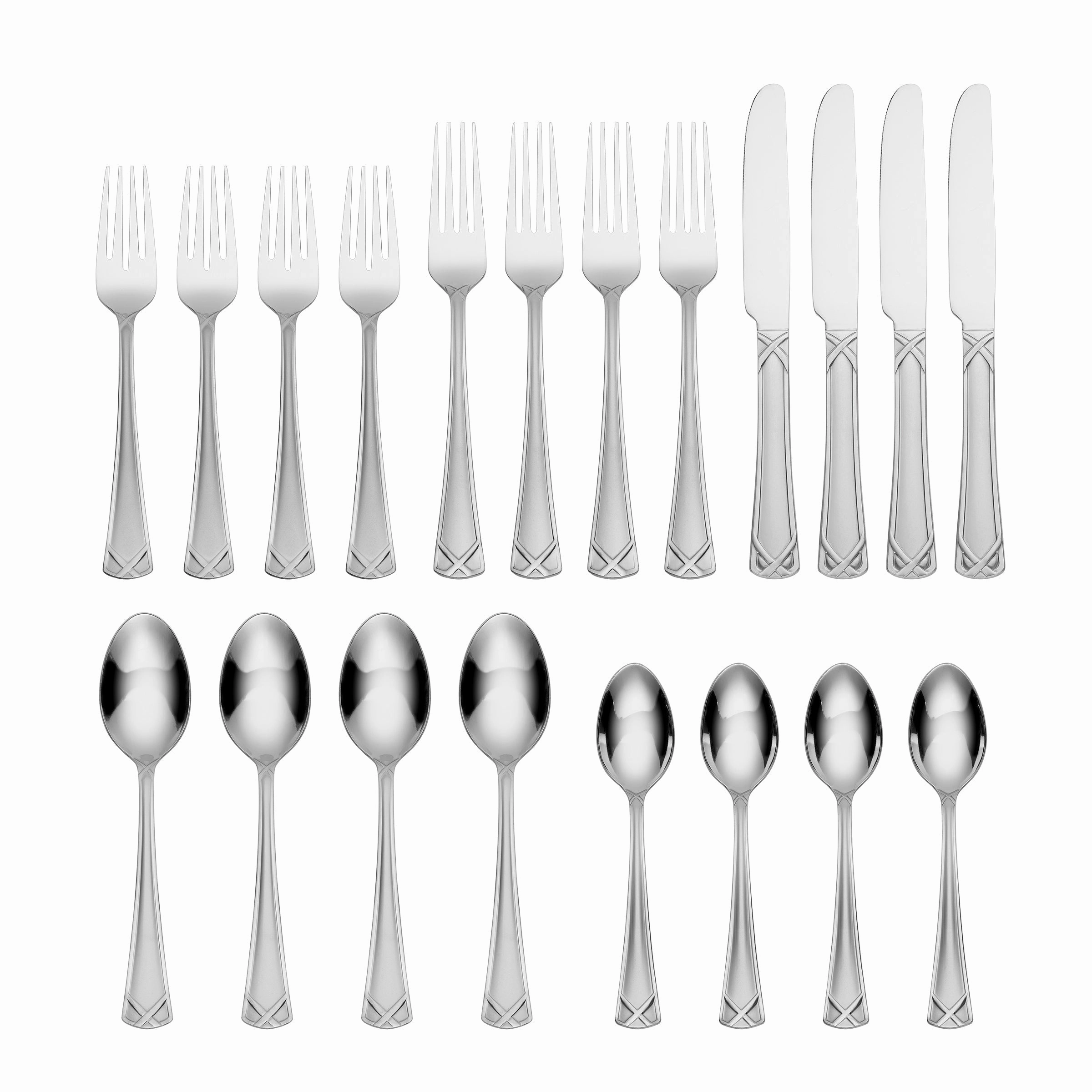 Evansville Frosted 20 Piece Flatware Set