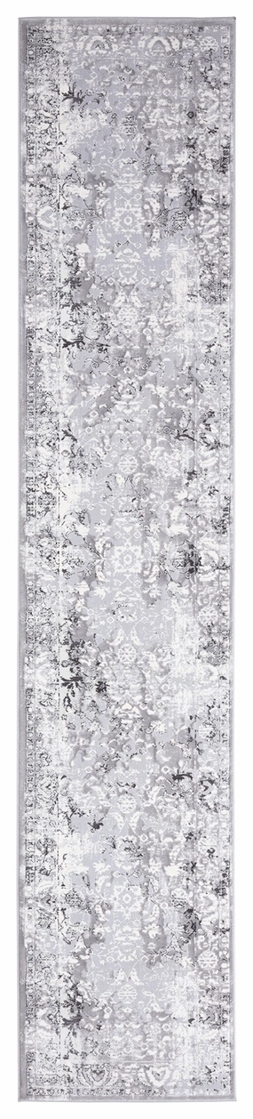 Evryn Charcoal Grey And Ivory Distressed Floral Runner Rug *NO RETURNS UNLESS FAULTYmodern color block patchwork rug