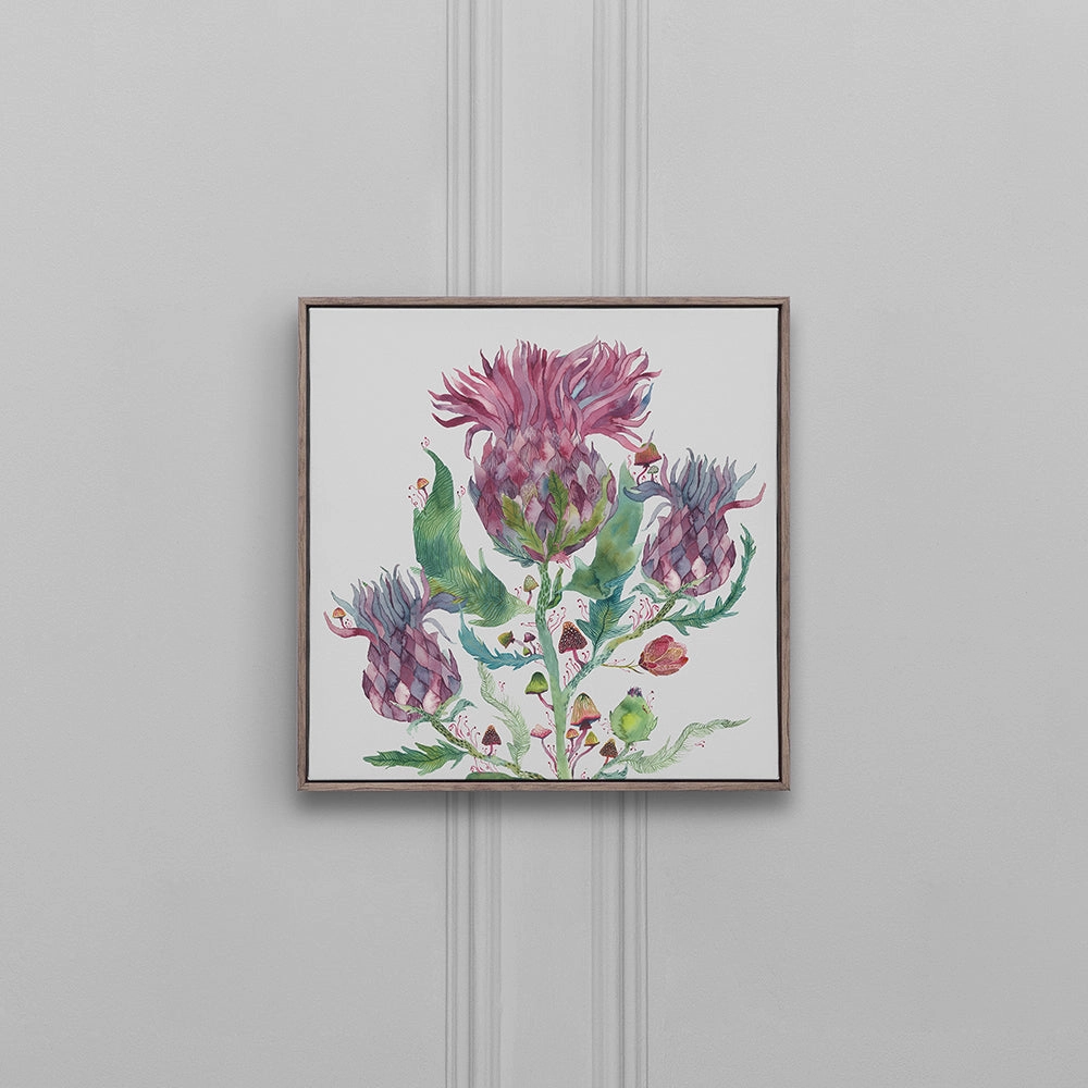 Fairytale Bristles Framed Canvas Stone