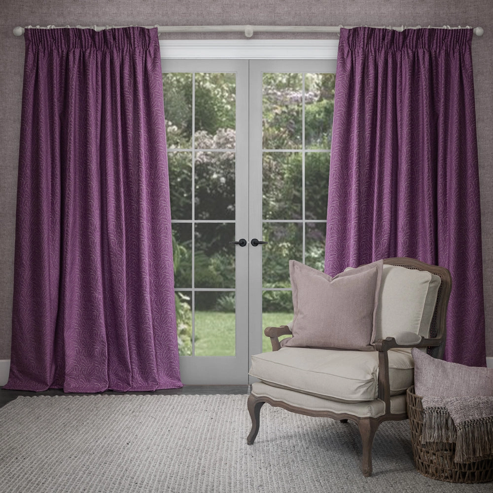 Farley Woven Chenille Pencil Pleat Curtains Damsonbedding sets ,throw blankets 