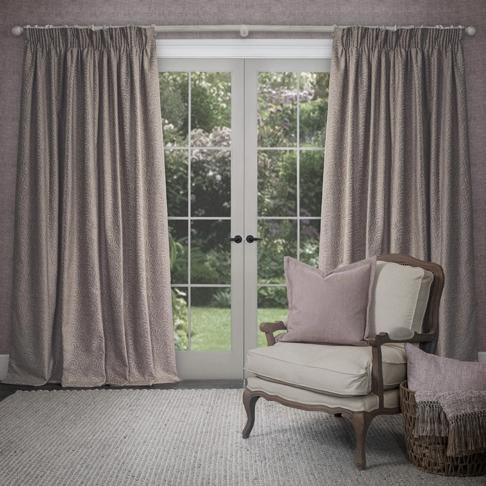 Farley Woven Chenille Pencil Pleat Curtains Trufflebedding sets ,throw blankets 