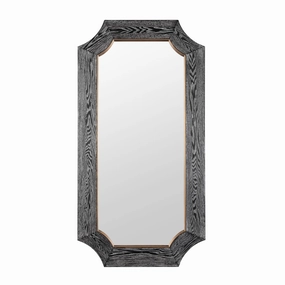 Farra 449MI28A 28x54 Wall Mirror - Cerused Black/Weathered Brasswall mounted decorative mirror,full length dressing mirror