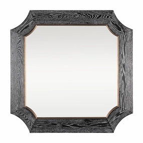 Farra 449MI36A 36x36 Wall Mirror - Cerused Black/Weathered Brasswall mounted decorative mirror,full length dressing mirror