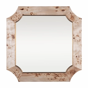 Farra 449MI36B 36x36 Wall Mirror - Poplar Burl/Weathered Brasswall mounted decorative mirror,full length dressing mirror
