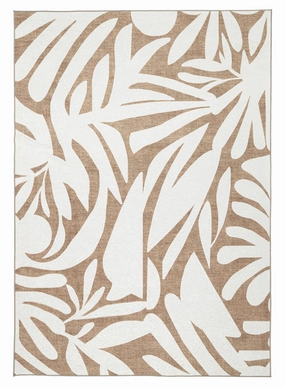 Farshana Beige Cream Indoor Outdoor Washable Rugmodern color block patchwork rug