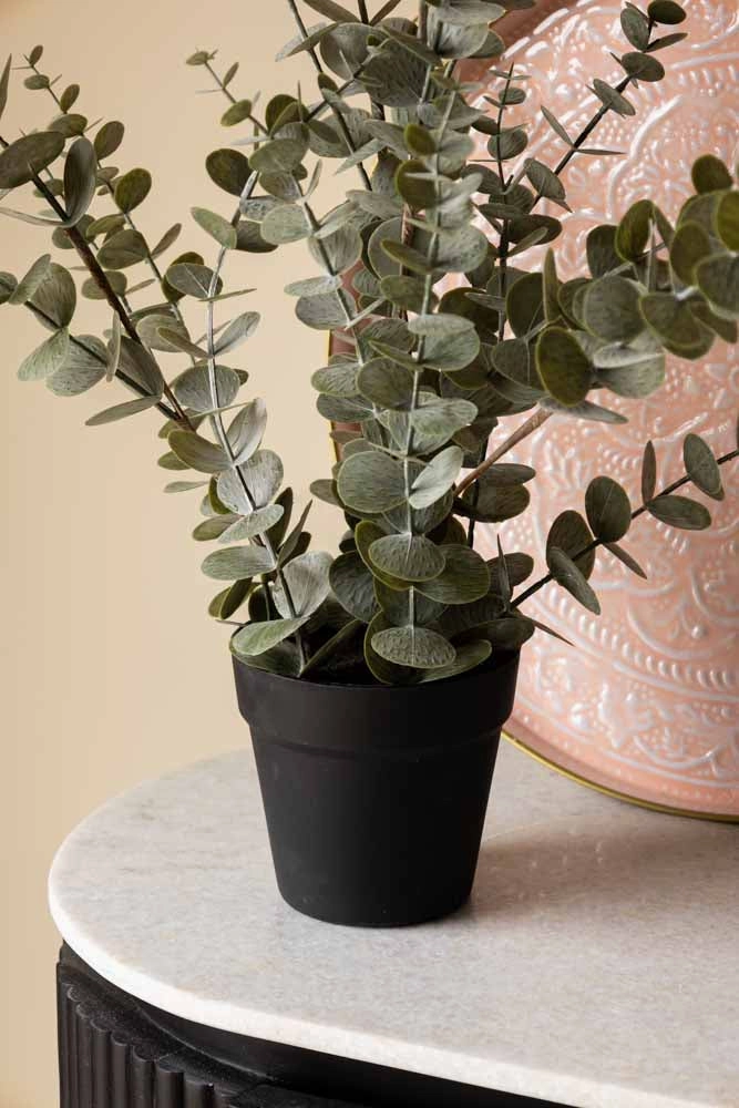 Faux Eucalyptus Plant In Pot