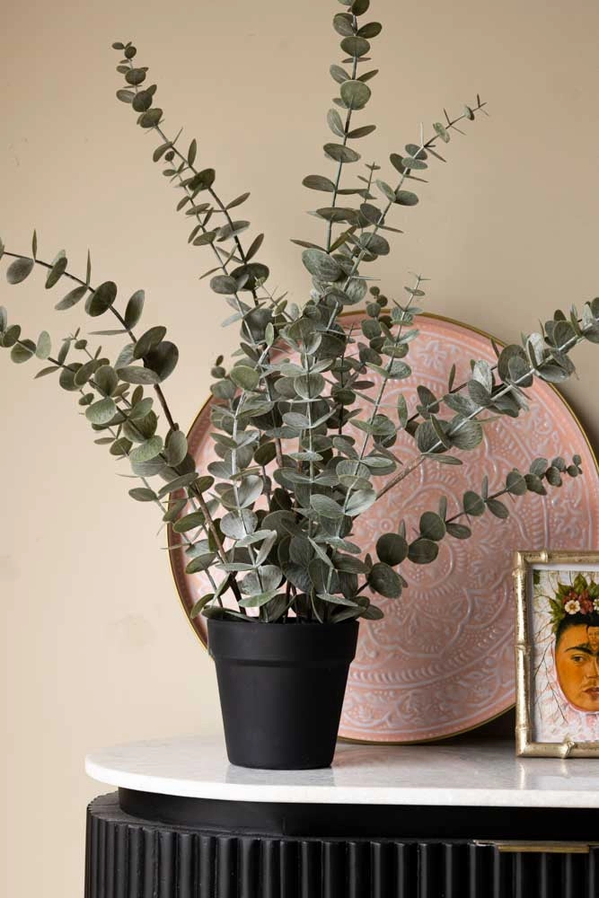 Faux Eucalyptus Plant In Pot