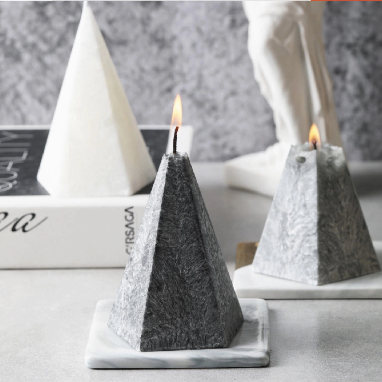 Faux Marble Candlehome decoration ,modern home decor 