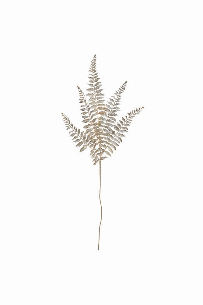Faux Silver Fern Leaf Stem