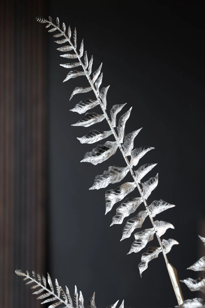 Faux Silver Fern Leaf Stem