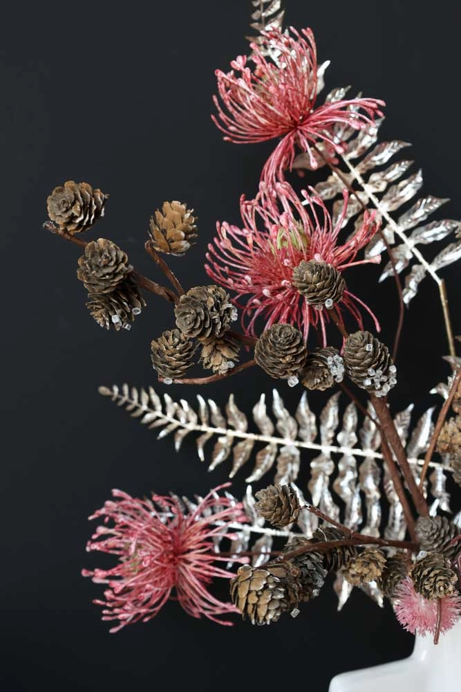 Faux Silver Fern Leaf Stem