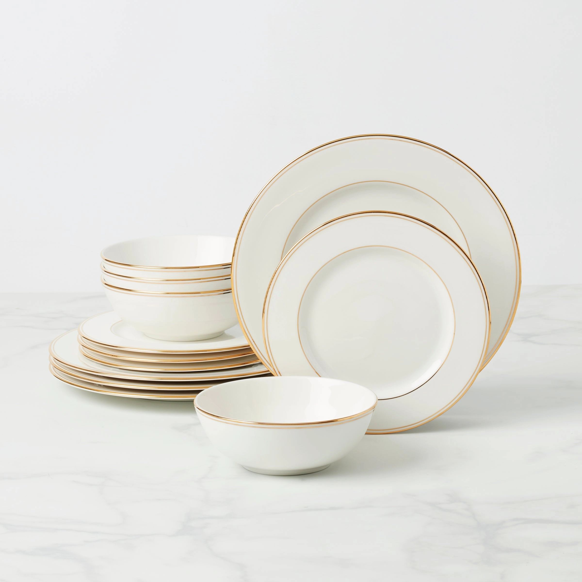 Federal Gold 12-Piece Dinnerware Setmodern kitchen decor ,kitchen dinner set ,dinnerware 