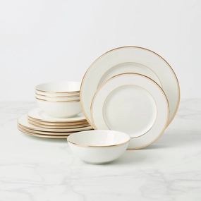Federal Gold 12-Piece Dinnerware Setmodern kitchen decor ,kitchen dinner set ,dinnerware 