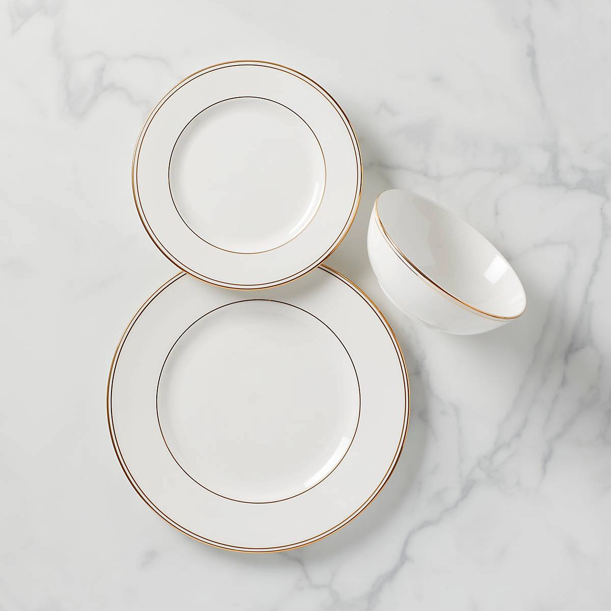 Federal Gold 3-Piece Place Settingmodern kitchen decor ,kitchen dinner set ,dinnerware 