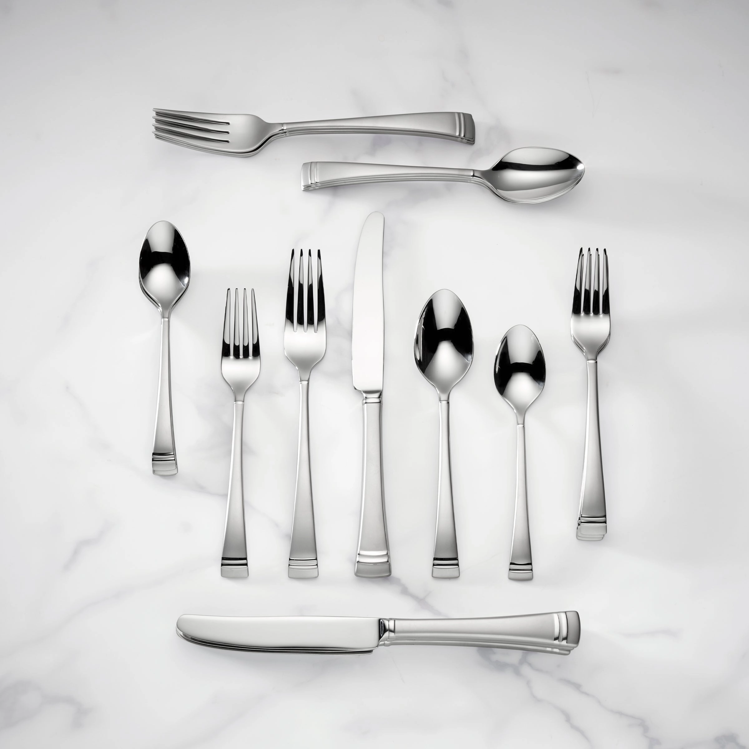 Federal Platinum Frosted 20 Piece Flatware Seteco-friendly bamboo fiber tableware set 