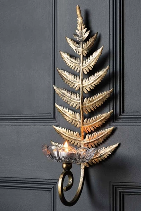 Fern Leaf Wall Sconce With Glassscented candle ,decorative candle 