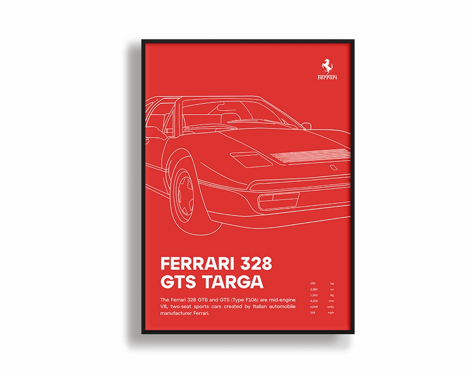 Ferrari 328 GTS Targa 02modern abstract painting decor