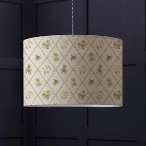 Fig Trellis Eva Lamp Shade Creamreplacement lampshade,White Linen Drum Lampshade for Table or Floor Lamp