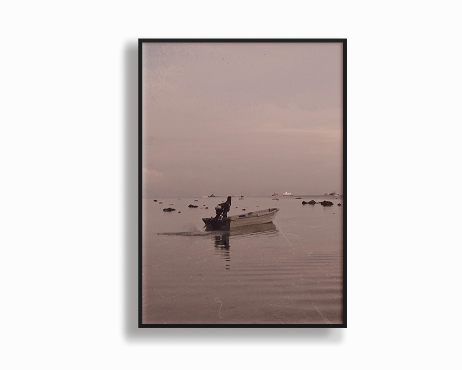 Film Series - Lone Boatmodern abstract painting decor