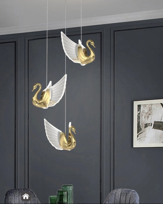 Flamingo Crystal Pendant Light -  Set of 3