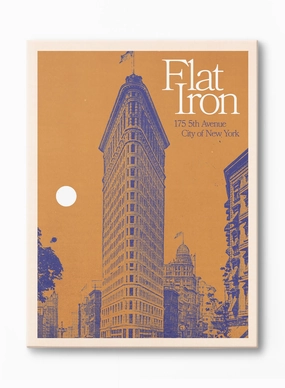 Flat Iron Greetings from New York, Canvasindoor decorative canvas print