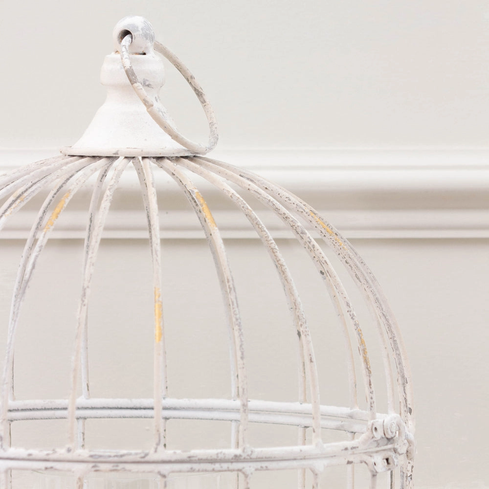 Fleur Et Faune Metal Floral Lantern White