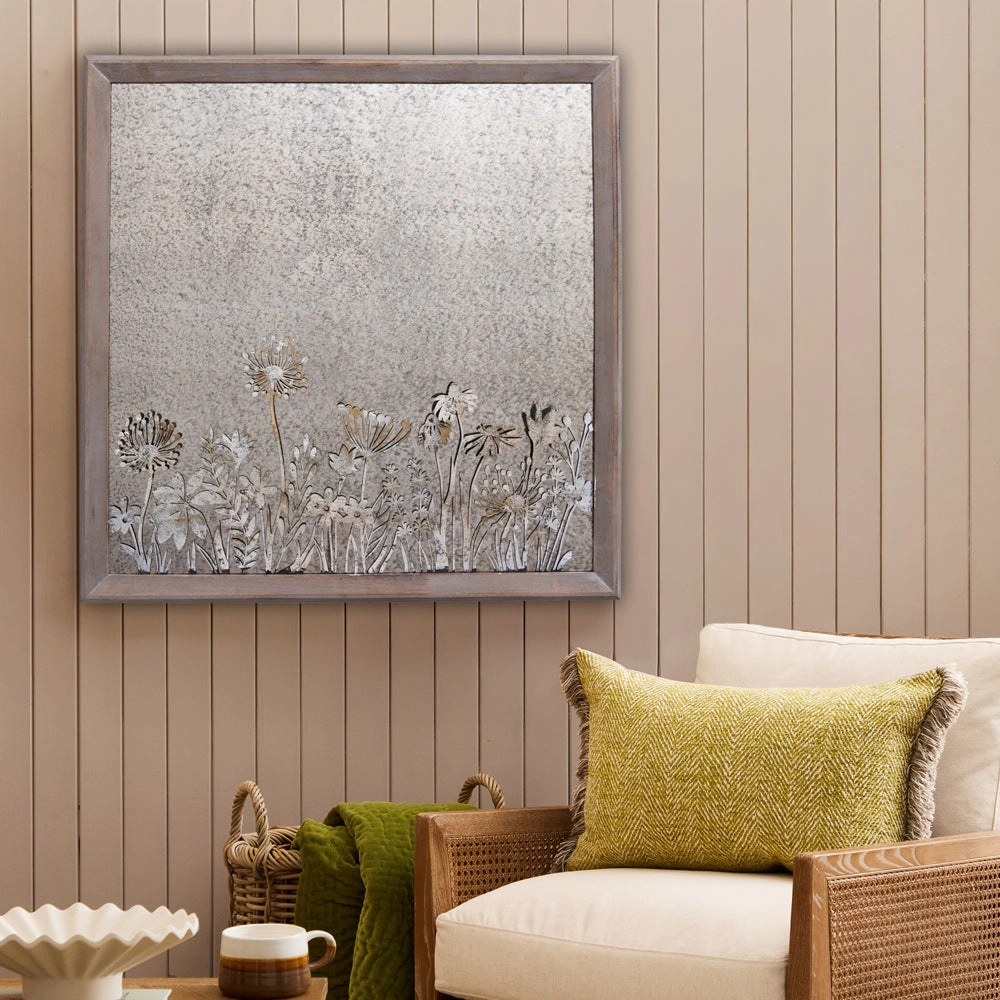Fleur Et Faune Square Antique Mirror Greywashmodern home decor ,home decor for bedroom 