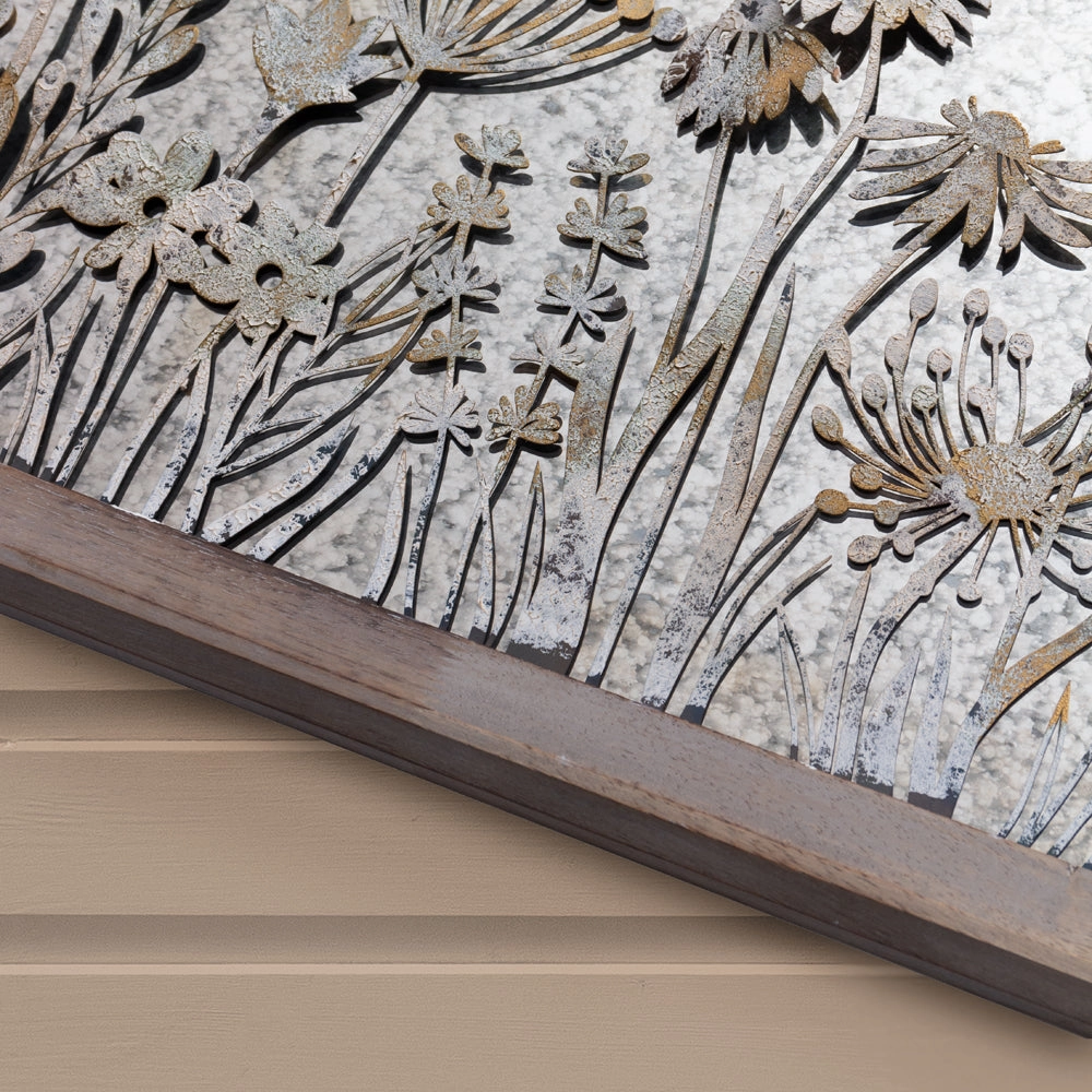 Fleur Et Faune Square Antique Mirror Greywash