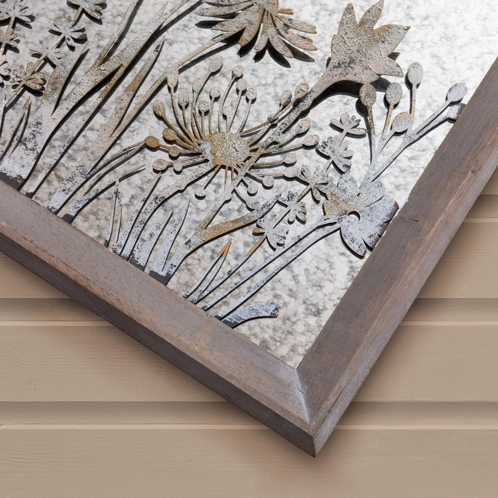 Fleur Et Faune Square Antique Mirror Greywash