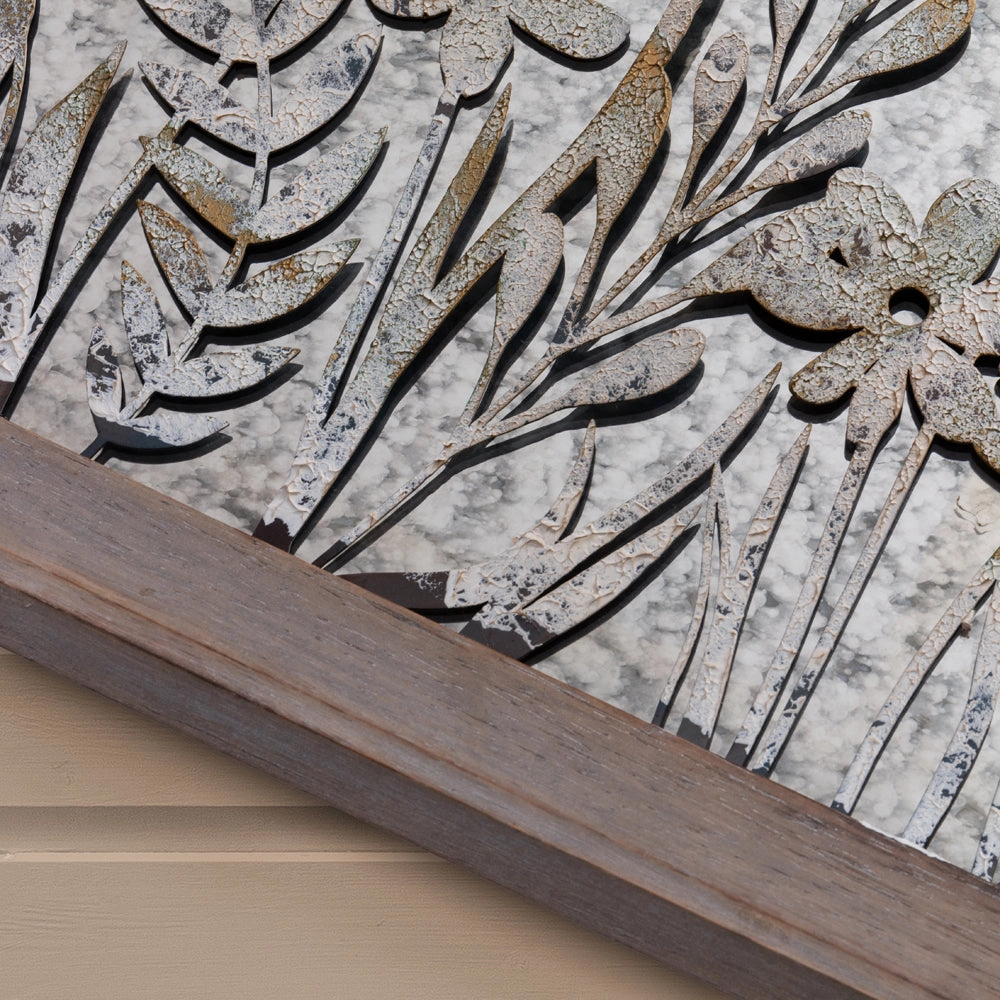 Fleur Et Faune Square Antique Mirror Greywash