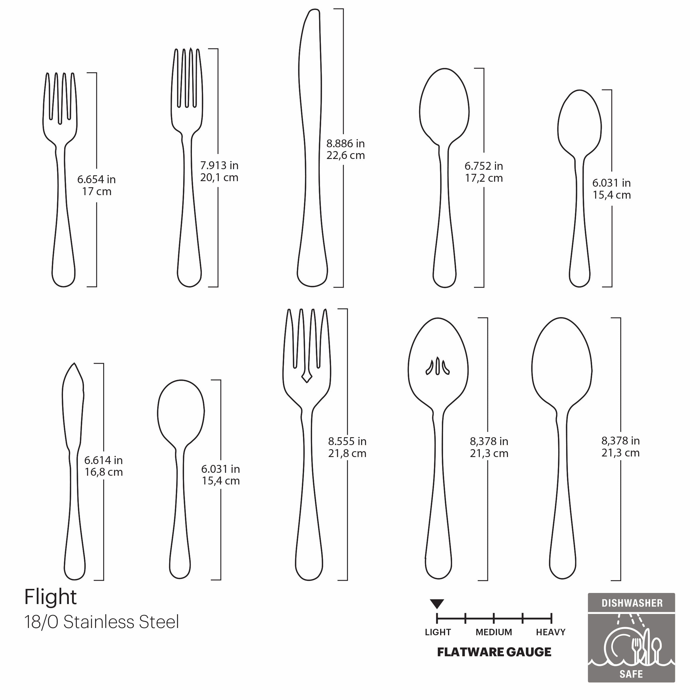 Flight 45 Piece Flatware Set