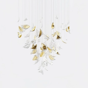 Floating Leaves Chandelierrustic chandelier,bedroom chandelier 