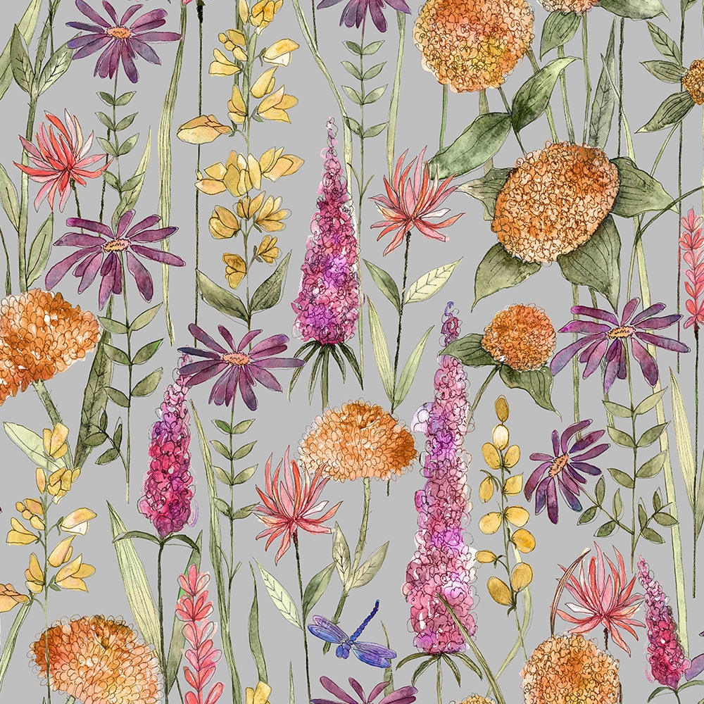 Florabunda Printed Cotton Made to Measure Roman Blinds Russet/Beige