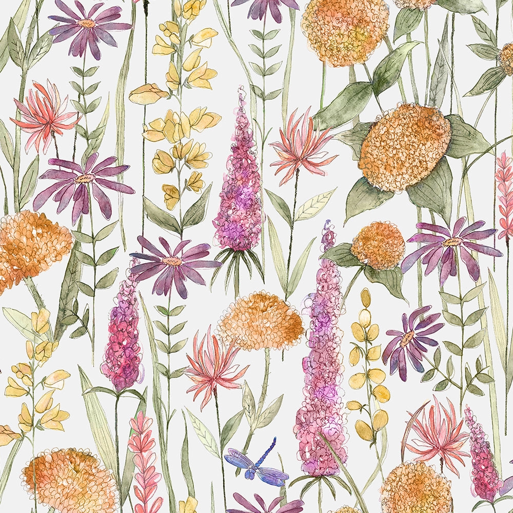 Florabunda Printed Cotton Made to Measure Roman Blinds Russet/Cream