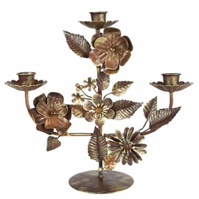 Floral Brass Candelabranordic style desktop ornaments