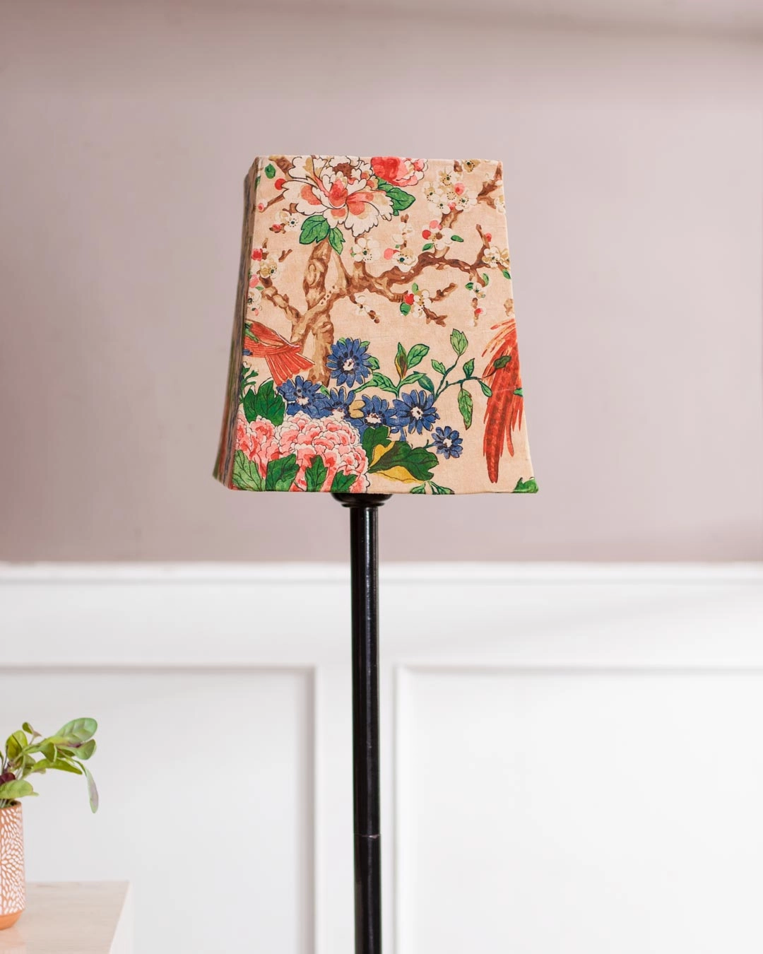 Floral Square Cotton Tapered Rectangle Lamp Shade