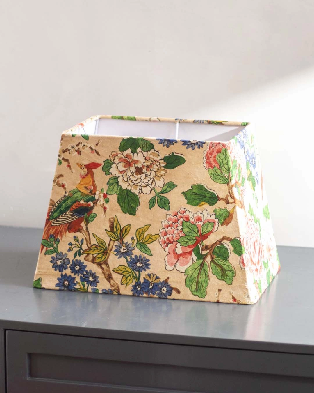 Floral Square Cotton Tapered Rectangle Lamp Shademodern wall lamp,smart wall lamp
