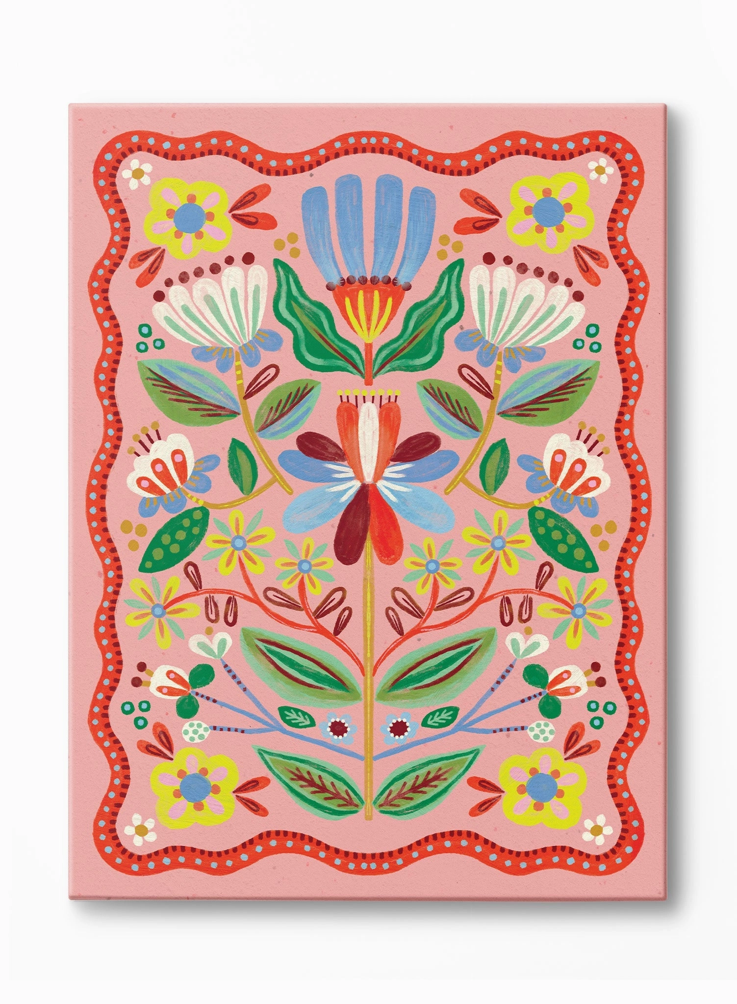 Flower Patch Symmetry, Canvasindoor decorative canvas print
