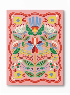 Flower Patch Symmetry, Canvasindoor decorative canvas print