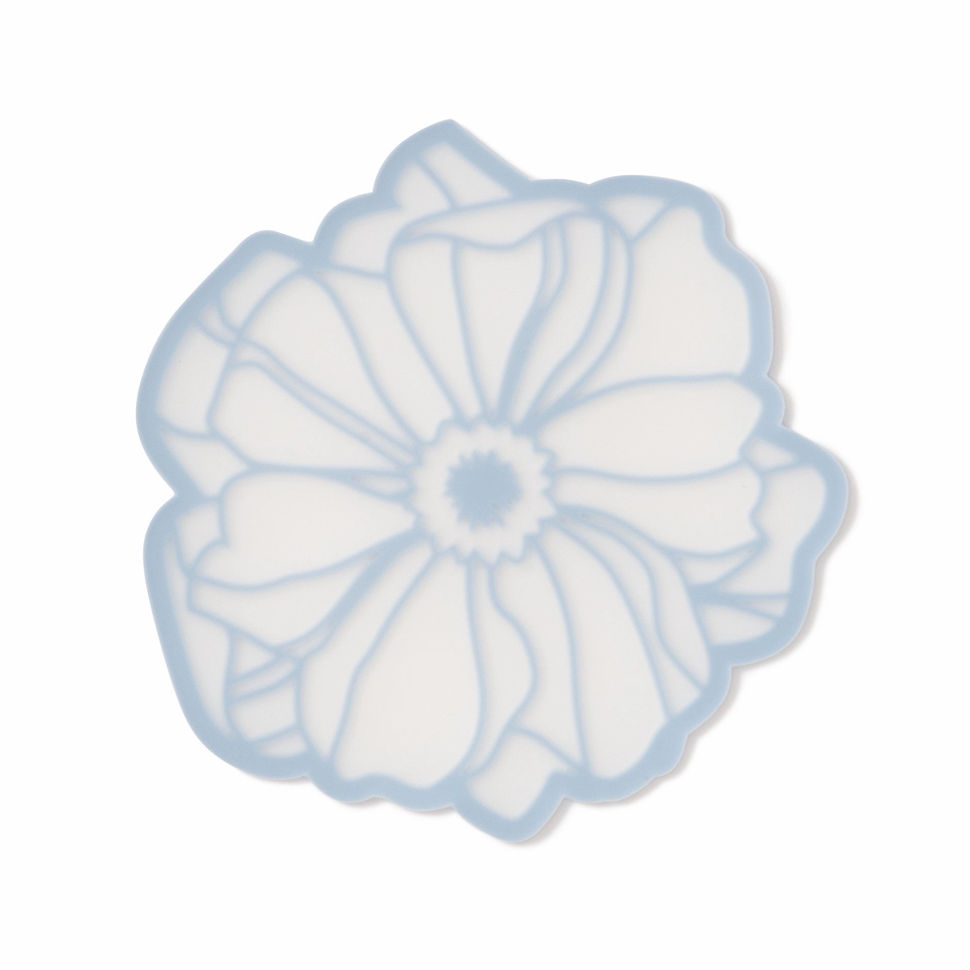 Flower Peony Coaster Light Blue