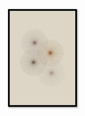 Flower Pop in Beige, Posterpop culture themed posters