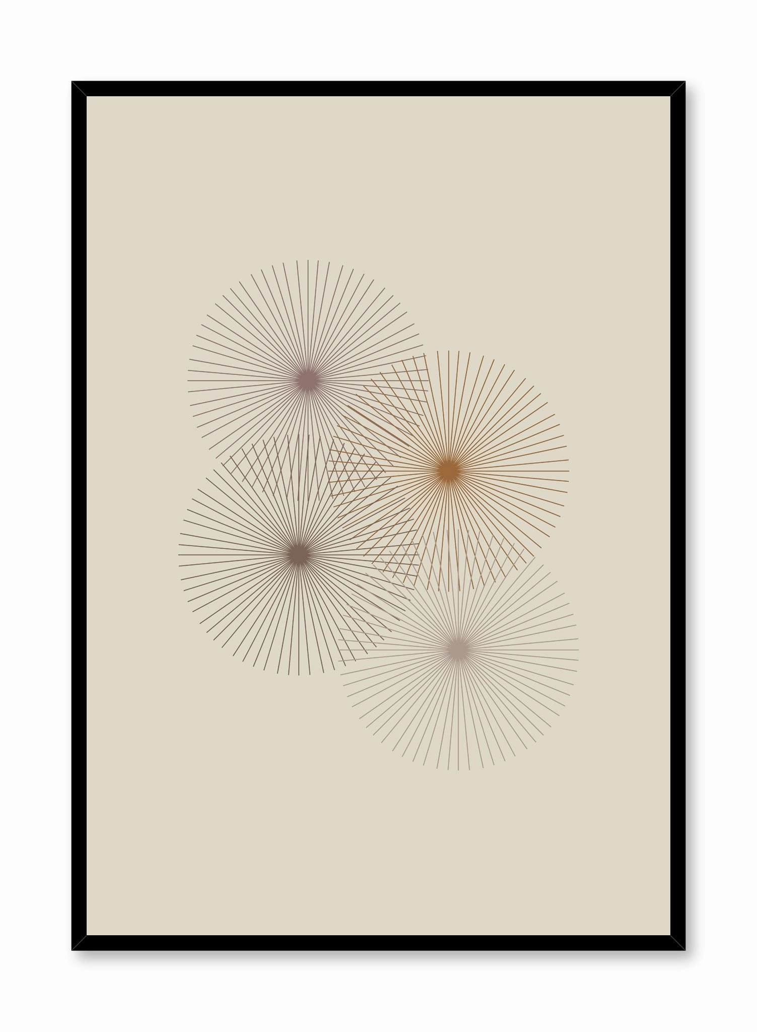 Flower Pop in Beige, Posterpop culture themed posters