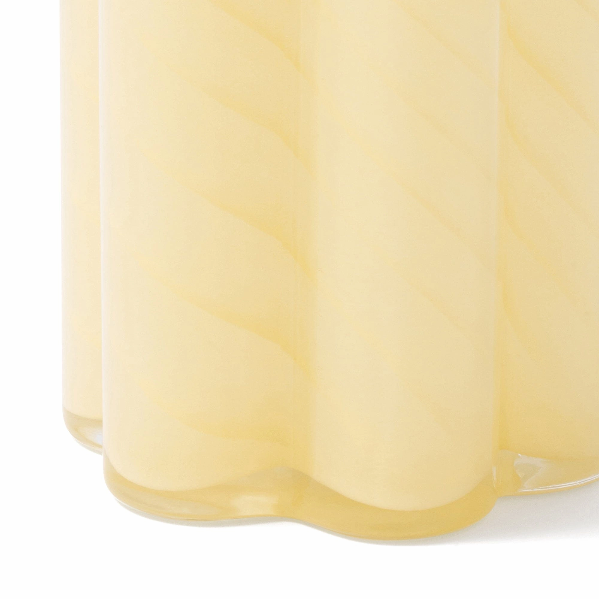 Flower Stripe Flower Vase Light Yellow