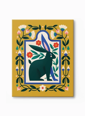 Flowers in Your Hare, Canvasindoor decorative canvas print