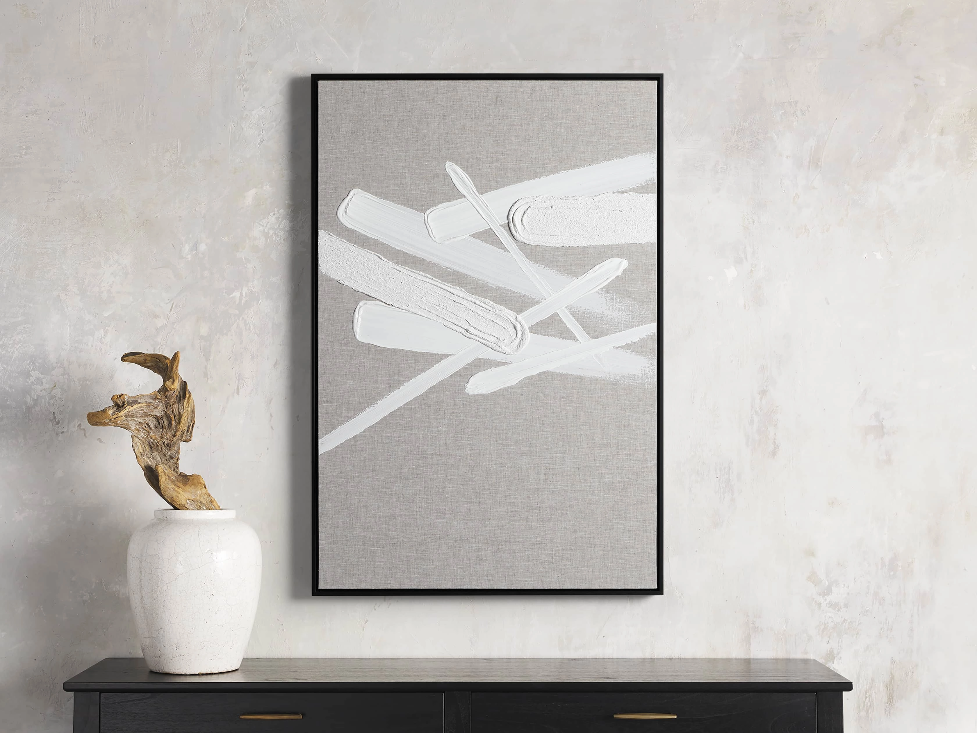 Format I Framed Linen Paintingnordic style wall decor