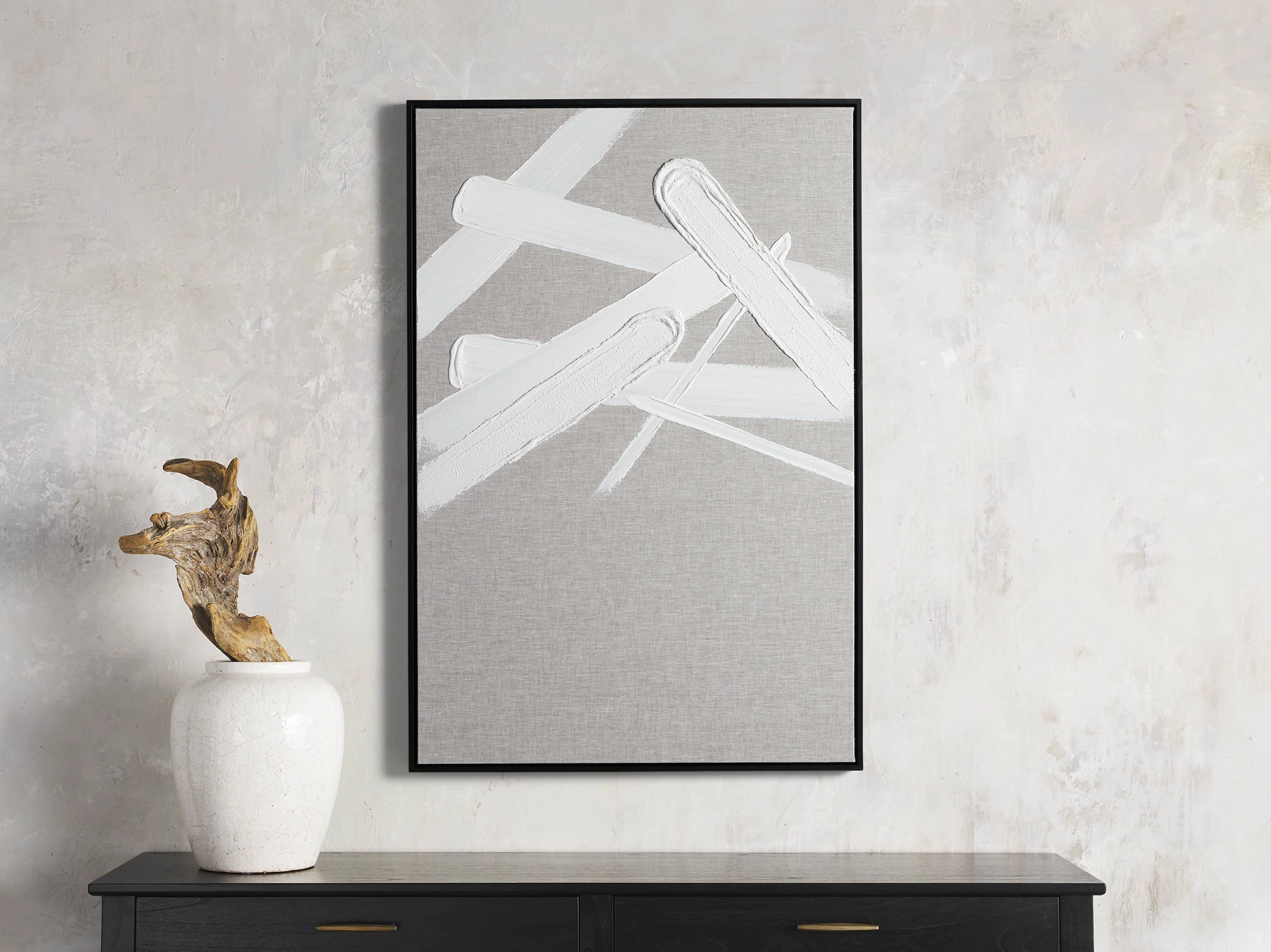 Format II Framed Linen Paintingnordic style wall decor