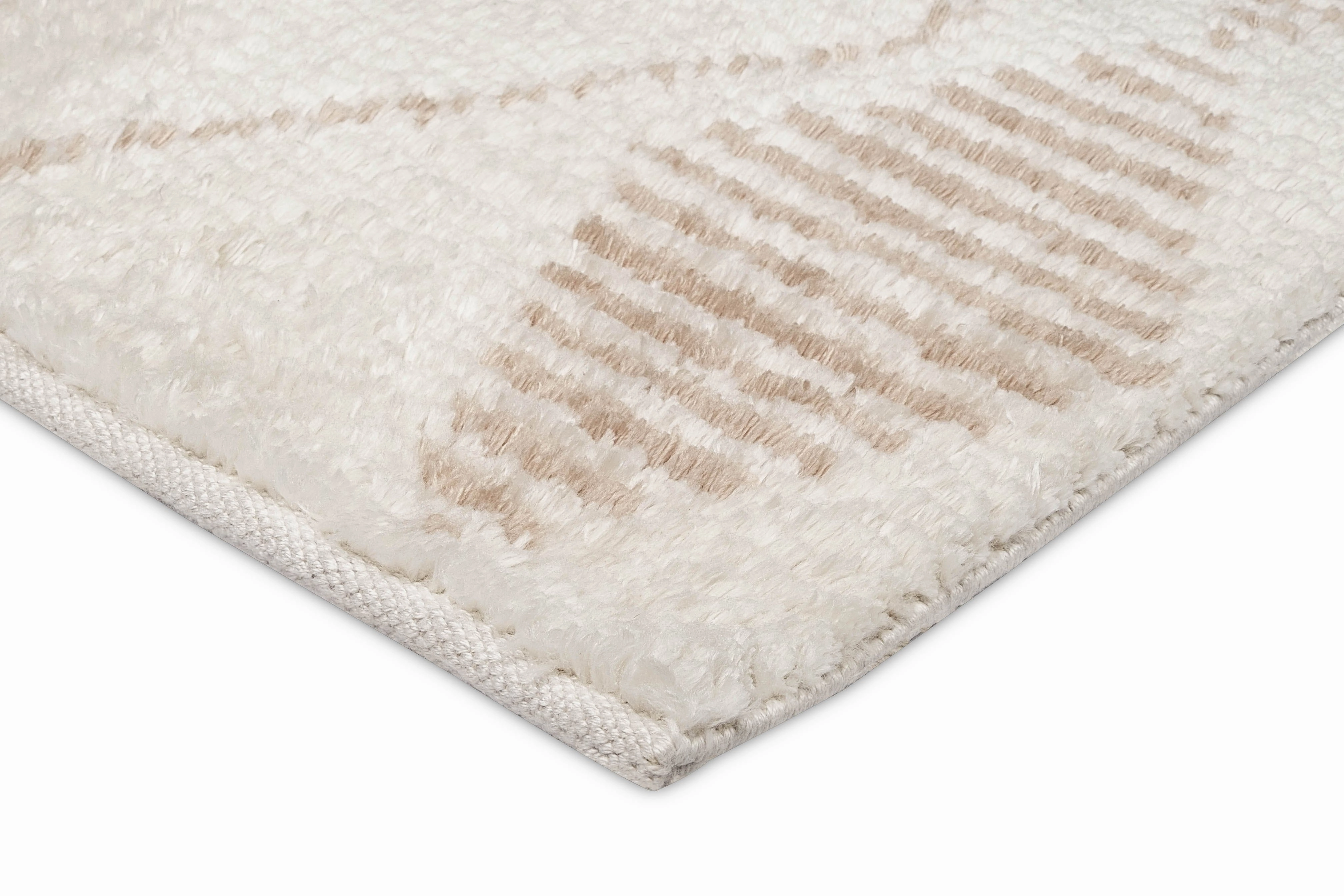 Frankie Ivory and Beige Tribal PET Rug
