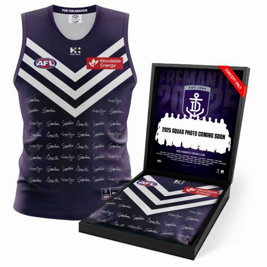 Fremantle Dockers 2025 Squad Signed Guernseyhandmade souvenirs
